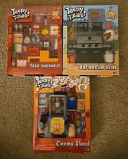 Teeny Tinies 3 Lot Cinema Stand, Barbecue Grill  Self-Checkout 59 Pieces