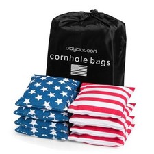 American Flag Duckcloth Cornhole Bags - Weather Resistant - Bright
