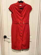 Calvin Klein- Short Sleeve Round Scuba Crepe Sheath Dress