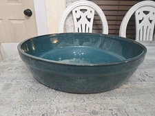 Denby Greenwich 12" Round Serving Bowl Green England Stoneware  New 