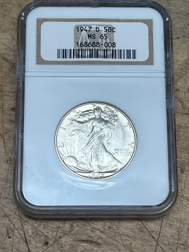 1947-D Walking Liberty Half NGC MS65 Great Eye Appeal Nice One