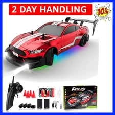 Remote Control Car RC Drift Car 1:16 Scale 4WD RC Vehicle with LED Lights 2.4...