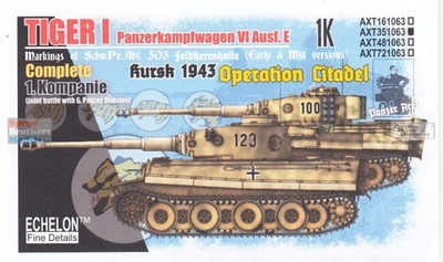 ECH351063 1:35 Echelon Tiger I SchPzAbt 503  Kursk 1943 Operation Citadel 1.K