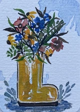 ACEO Original Mixed Media Painting Art Card