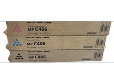 3 Pack RICOH SAVIN LANIER Toner MP C406 Magenta, Cyan,  Black BRAND NEW IN BOX