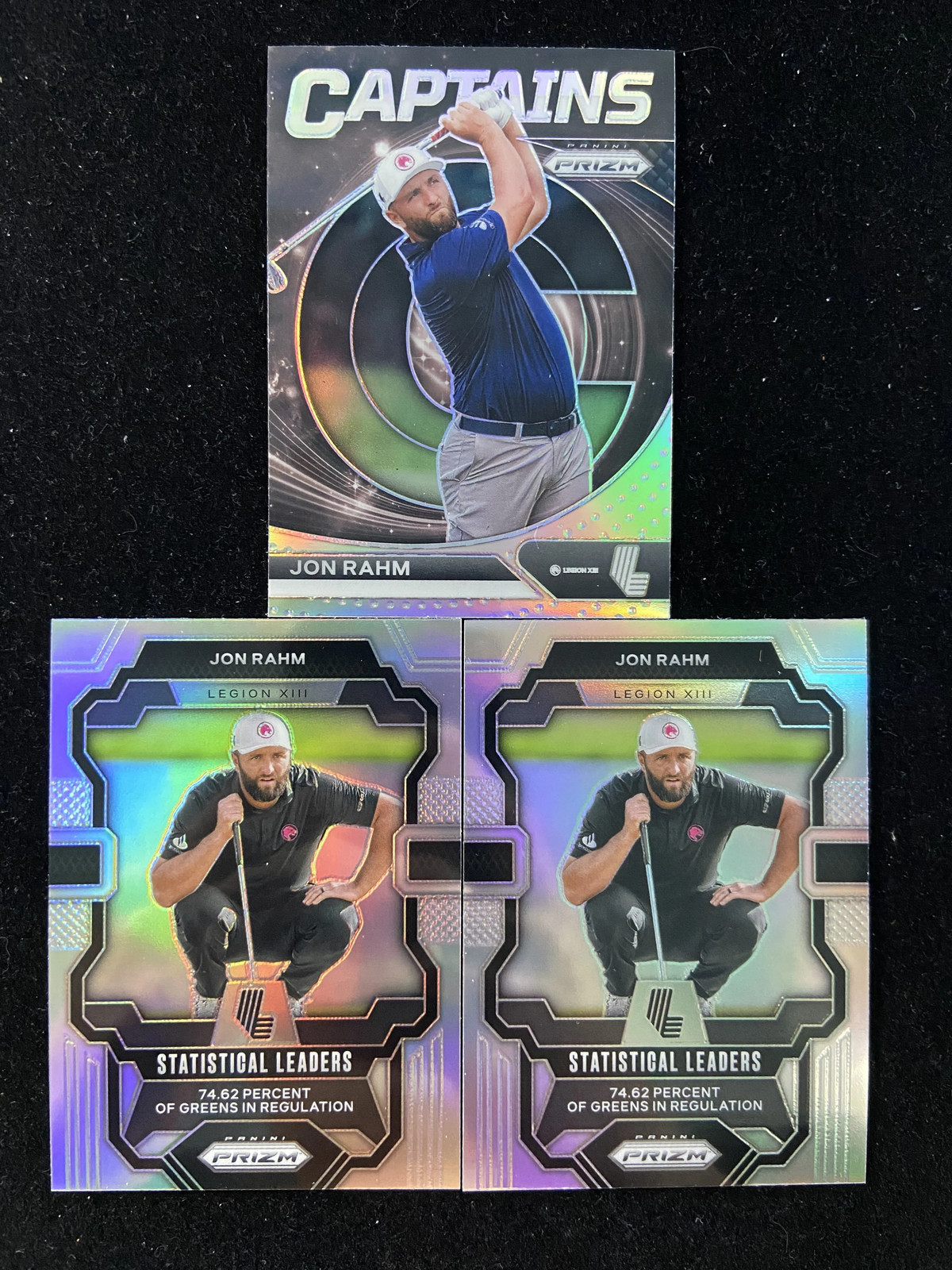 2024 Panini Prizm LIV Golf Jon Rahm Legion XIII Statistical Leaders Lot of 3 Cards KM029