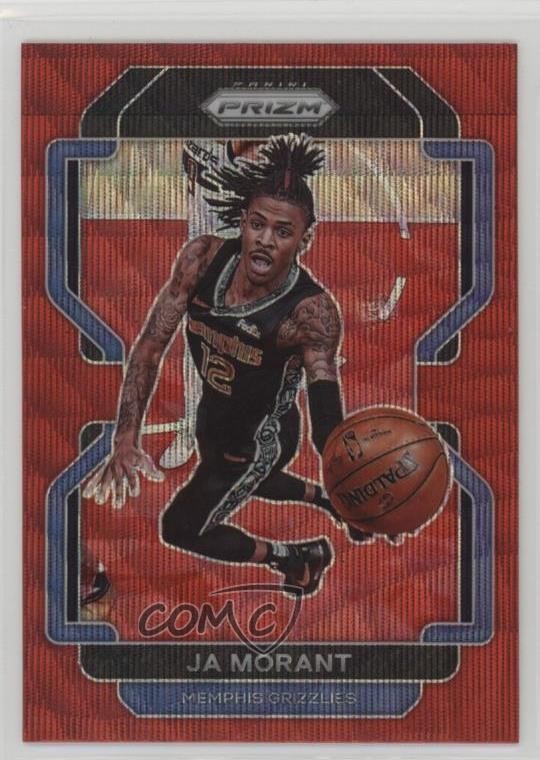 2021-22 Panini Prizm Ruby Wave Prizm Ja Morant #194 wd7