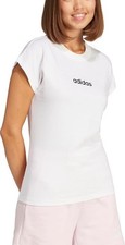 adidas Women's Essentials Linear Cotton T-Shirt White XL
