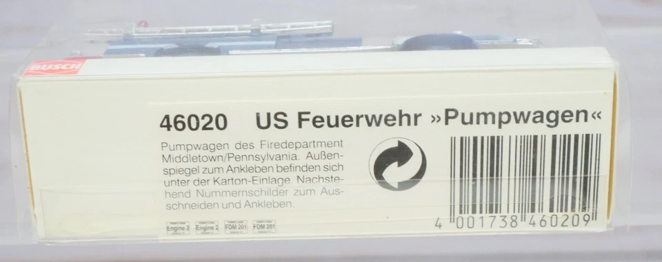 Busch 46020, Fire Department Truck, Pumper, Liberty Fire Co. No. 1, HO Scale - Image 2 of 2