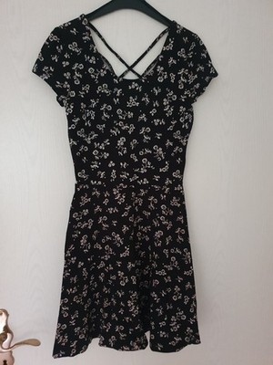 Raffiniertes CLOCKHOUSE Sommer Kleid Damen Kleid Gr.S schwarz Casual-Look