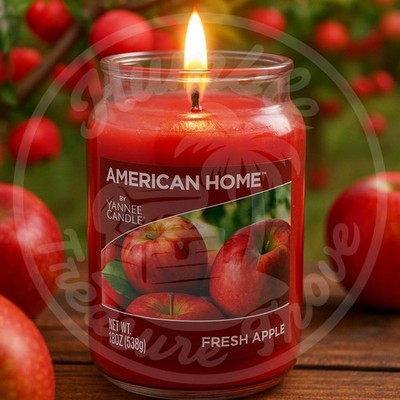 American Home by Yankee Candle Fresh Apple 19oz Large Jar Candle Crisp Orchard