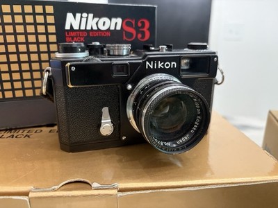 Nikon S3 Millennium Black Paint Boxed + 50 1.4 Nikkor S.C. and Leather Case.