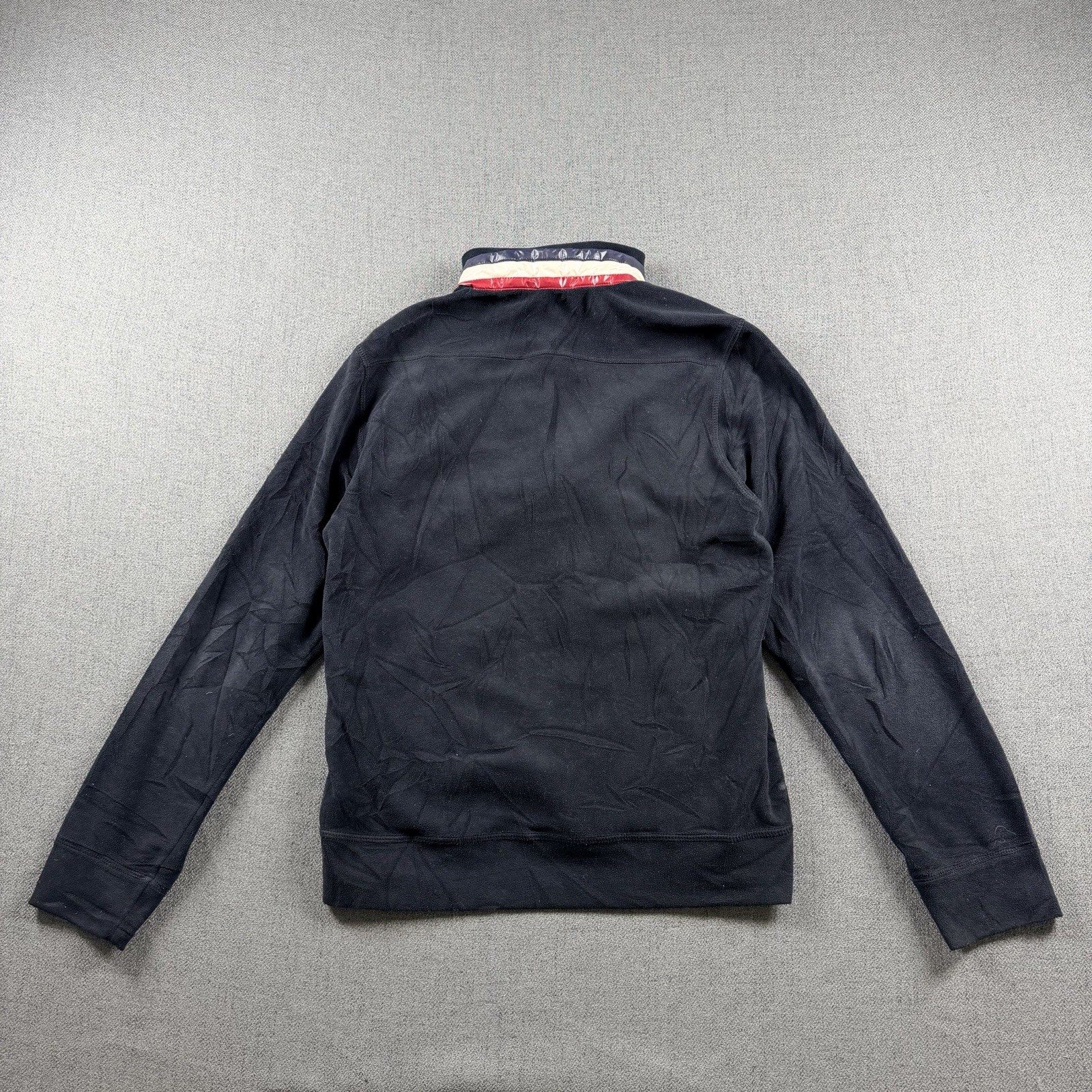 Moncler Grenoble Fleece Jacket Black XL Quilted Nylon Collar & Shoulders, thumbnail 2