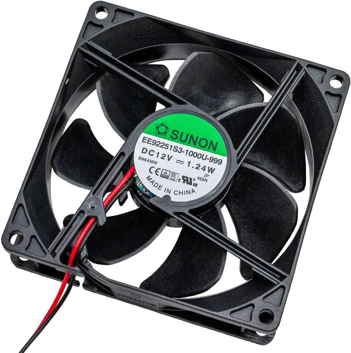 92mm x 92mm x 25mm 9225 24V DC Cooling Fan w Long Life Dual Ball Bearings 92mm x 92mm x 25mm 9225 24V DC Cooling Fan w Long Life Dual Ball Bearings