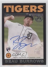 2021 Topps 1986 Baseball Black 12/199 Beau Burrows #86A-BBU Auto 08bp