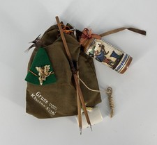 Vintage Bavarian German Folk Art Souvenir Kloster Ettal Traditional Canvas Bag