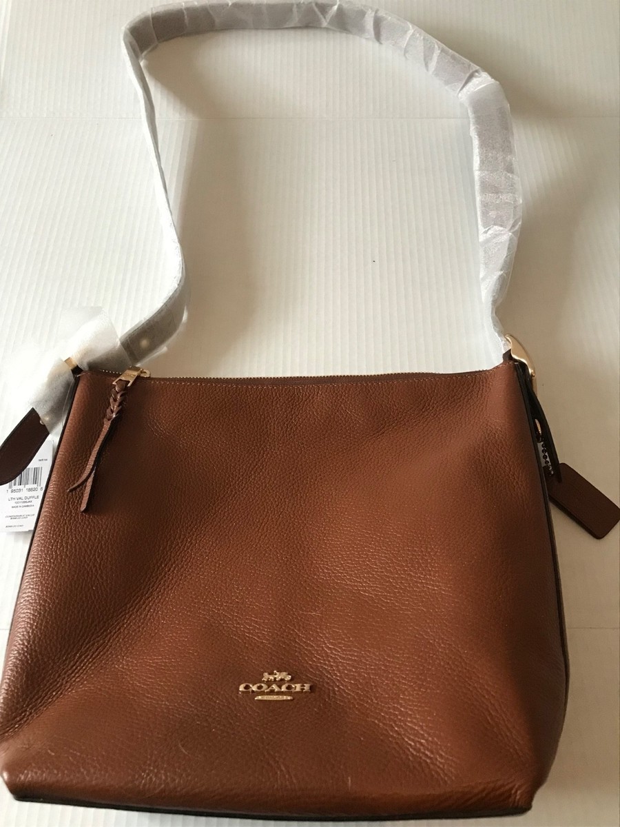 NWT Coach Leather Val Duffle C2818 & Dbl. Zip Wallet Redwood Purse