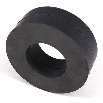 Large Round Magnets with Holes OD2.35xID1.25x0.4'' Strong Ceramic Ring 2 Pack
