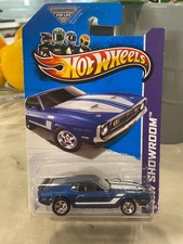 Hot Wheels Blue ‘71 Ford Mustang Boss 351 HW Showroom 1:64 Scale New 2013