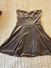 Gap Women’s Grey Strapless Mini Dress Size S, new with tags, soft velour 
