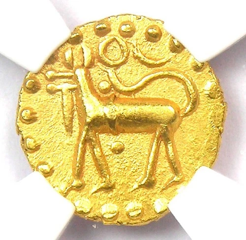 1800-50 Thailand Gold Kupang Patani Coin - Certified NGC MS62 (BU UNC) - Rare!