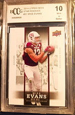 Upper Deck 2014 Star Rookies Mike Evans Rookie #31 Graded Card BCCG 10. rookie card picture