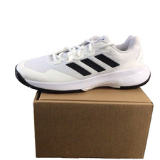 Adidas Mens Game Court 2 Tennis Shoes White Black Size 8.5 Court Shoes New