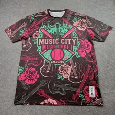 Music City Mega Draft Shirt Mens XL Brown Pink Baseball Jersey 2025 Nashville