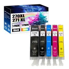 PGI-270XL CLI-271XL Ink Cartridges 5-Pack for Canon PIXMA MG5720 MG6820 MG7720