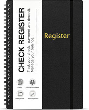 Check Registers for Personal Checkbook, Spiral Large Check Register Book, Budget