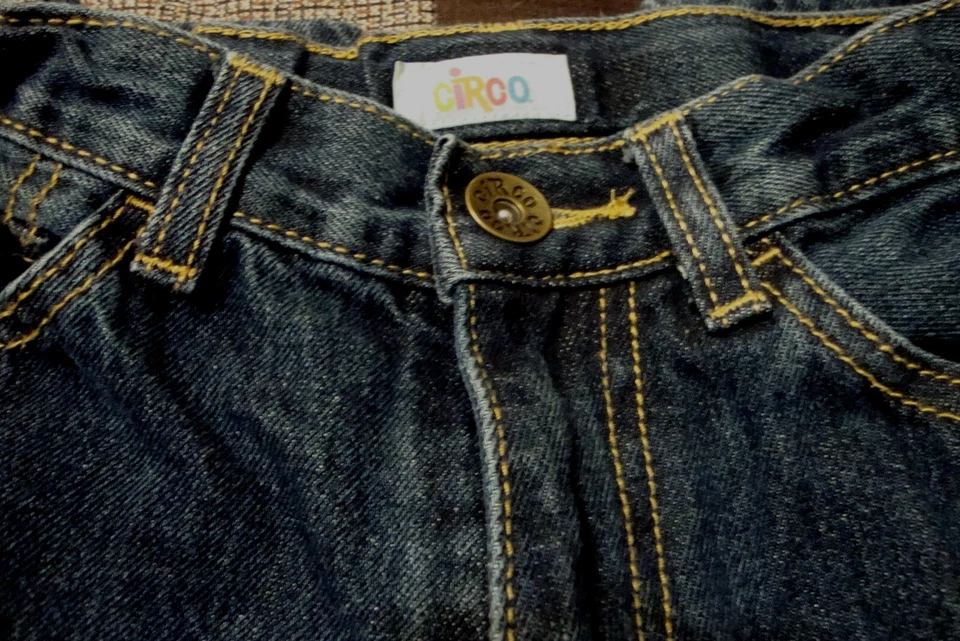 CIRCO Utility Jeans Youth Boy's Sz 10 Dark Wash Relaxed Adjustable Waist     187 - Image 3 of 4
