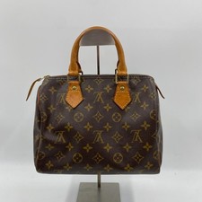 Louis Vuitton Handbag Canvas Leather Brown Speedy 25 Monogram Women's Authentic