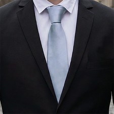 Men's Plain Tie | Single Colour Modern-Width Mens Tie . Necktie Choose Colour