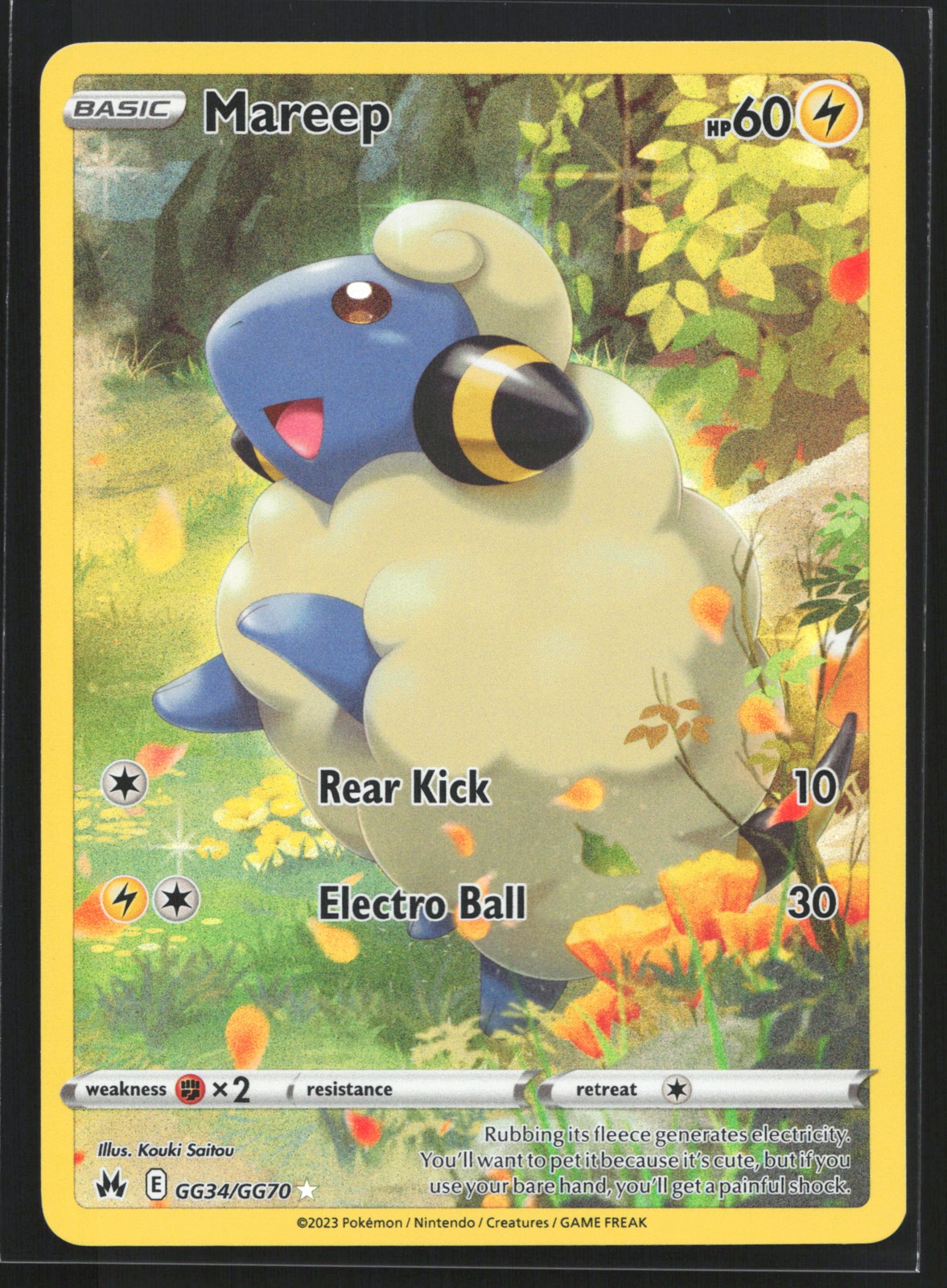 Mareep GG34/GG70 SWSH: Crown Zenith: Galarian Gallery Ultra Rare Pokemon Card