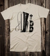 Retro Novelty Tee t Shirt Fetish Art The Velvet Underground Book Cover High heel