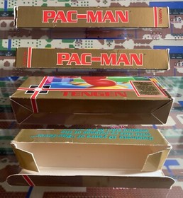 NES Nintendo Tengen Box Lot Pac-Man & Ms. Pac-Man BOXES ONLY Authentic READ DESC