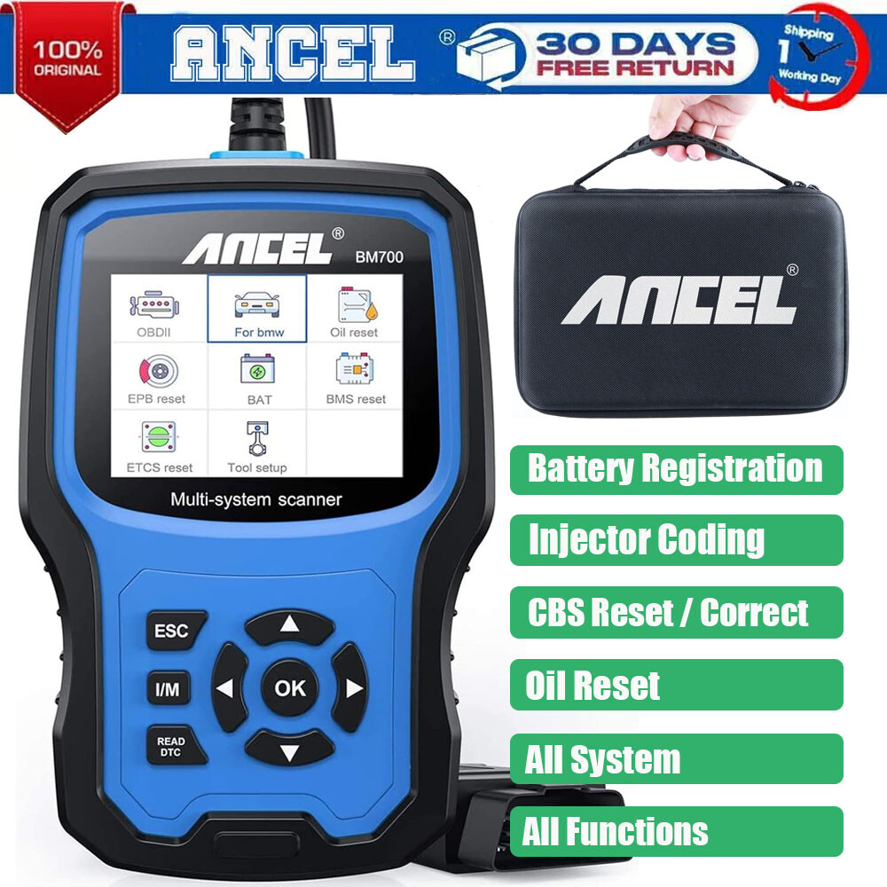ANCEL BM700 Battery Registration Tool Fits for BMW Full Diagnostic OBDII Scanner-image