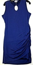  QEARAL Women's Size Medium Sleeveless Knit Side Cinched Dress