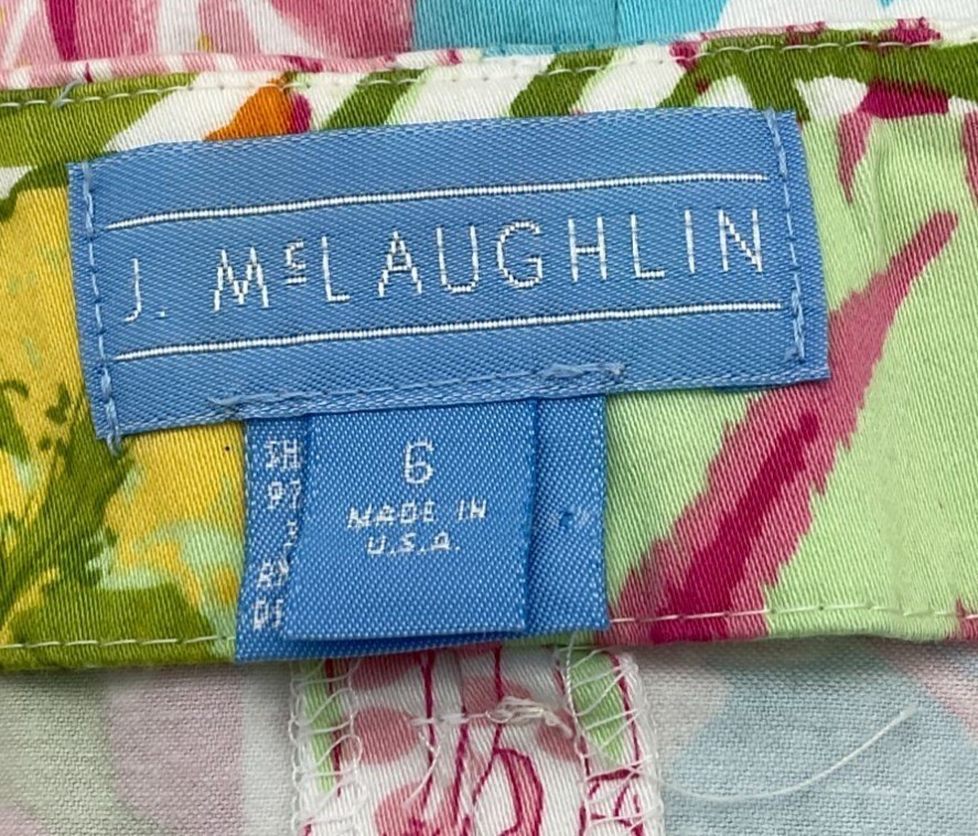 J. Mclaughlin Colorful Tropical Patchwork Preppy … - image 5