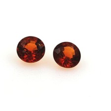 Pierres et Minéraux. 0.60 cts 2 GRENAT SPESSARTITE ORANGE. IF Afrique.