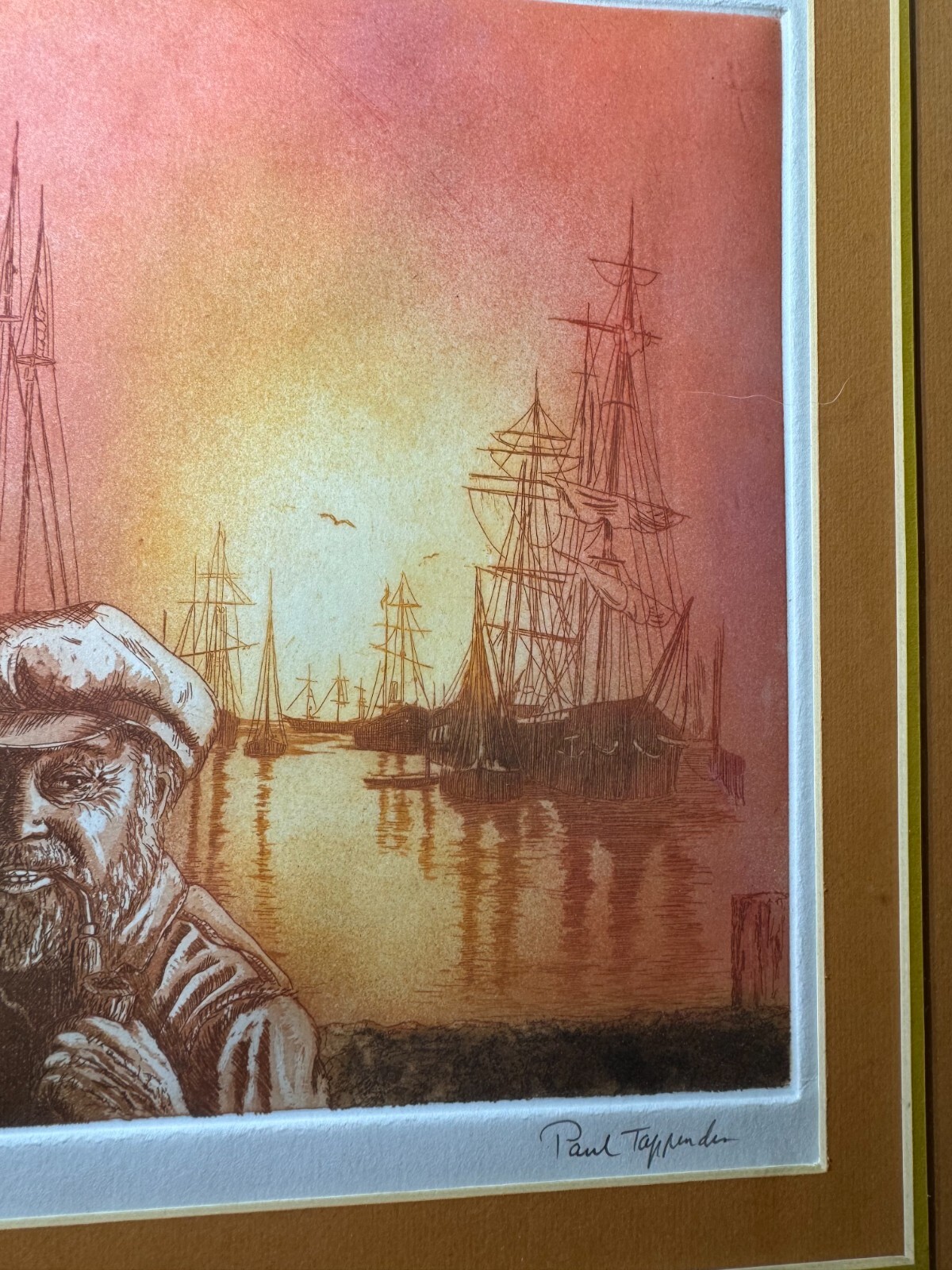 Paul Tappenden (1947 - 2021) "Sailor And Ship" Etching 14/220 - Signed/Framed