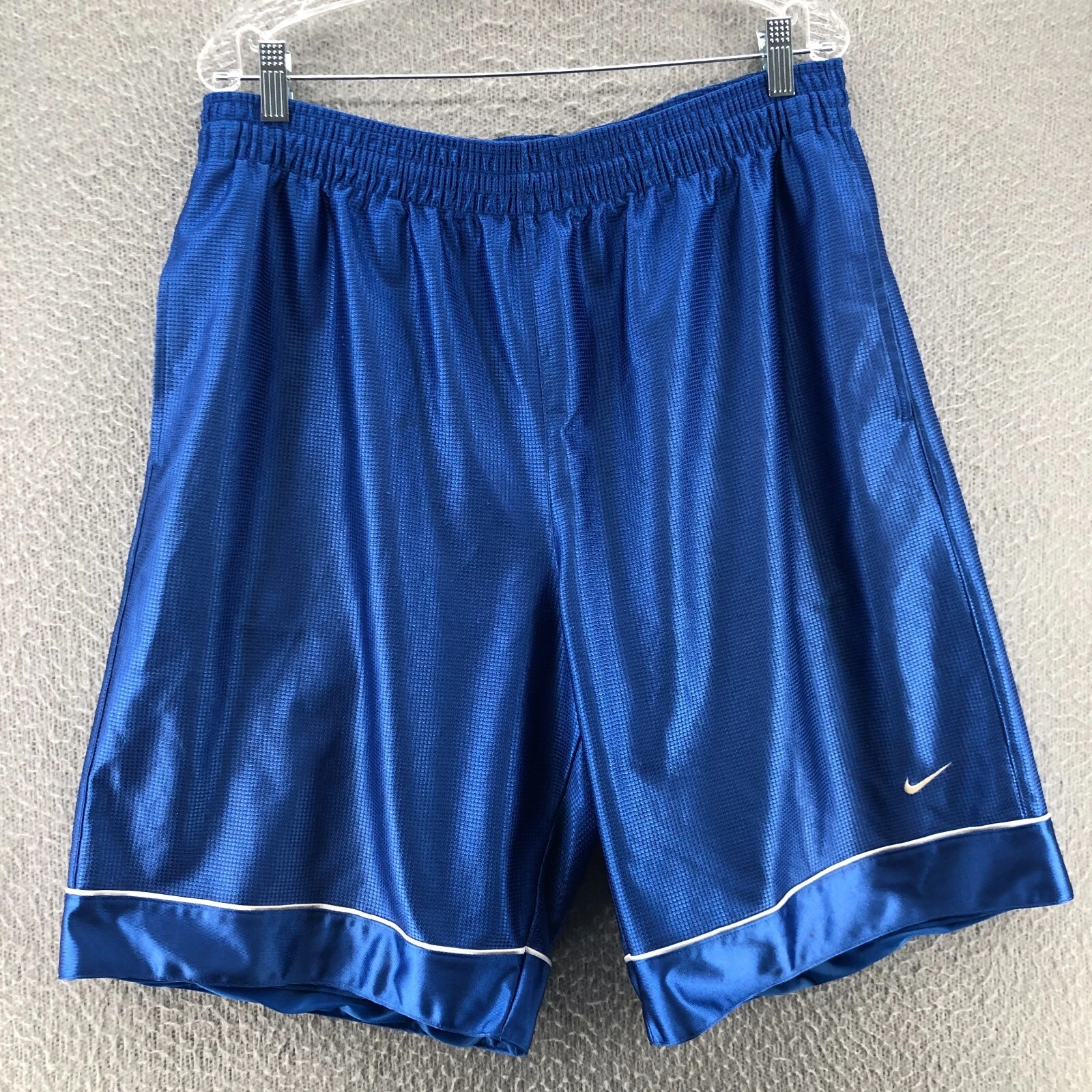 Nike pantaloncino uomo grande blu basket atletico 920220 allenamento attivo logo lucido