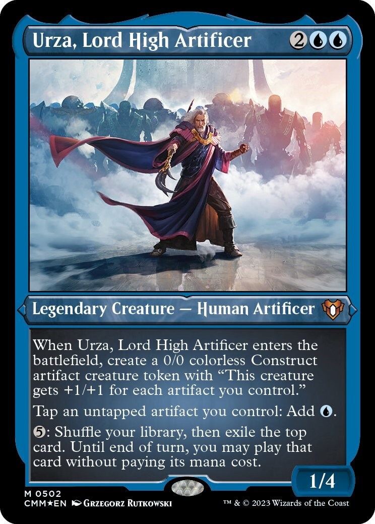 Urza, Lord High Artificer (Foil Etched) Commander Masters Foil for