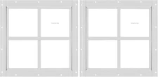 2 Pack Shed Window 12" W X 12" H, White Flush Mount Window with Tempered Glass f
