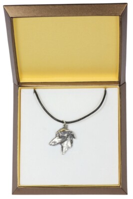 Italienisches Windspiel, Italian Greyhound - Hundehalsband in Geschenkbox, versi