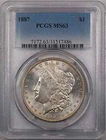 1887 VAM-11 Morgan Silver Dollar $1 Coin PCGS MS-63 Toned (3I)