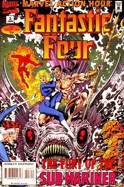 Marvel Action Hour Featuring the Fantastic Four #3 VG 1995 Stock Image Low Grade