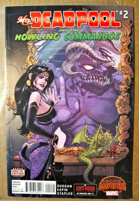 Mrs Deadpool And The Howling Commandos #2 Marvel Comics 2015 DUGGAN ESPIN bagged