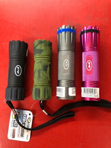 PERFORMANCE TOOL LED 4" & 5" LONG FLASHLIGHT ASSORTMENT BLACK CAMO PINK ...