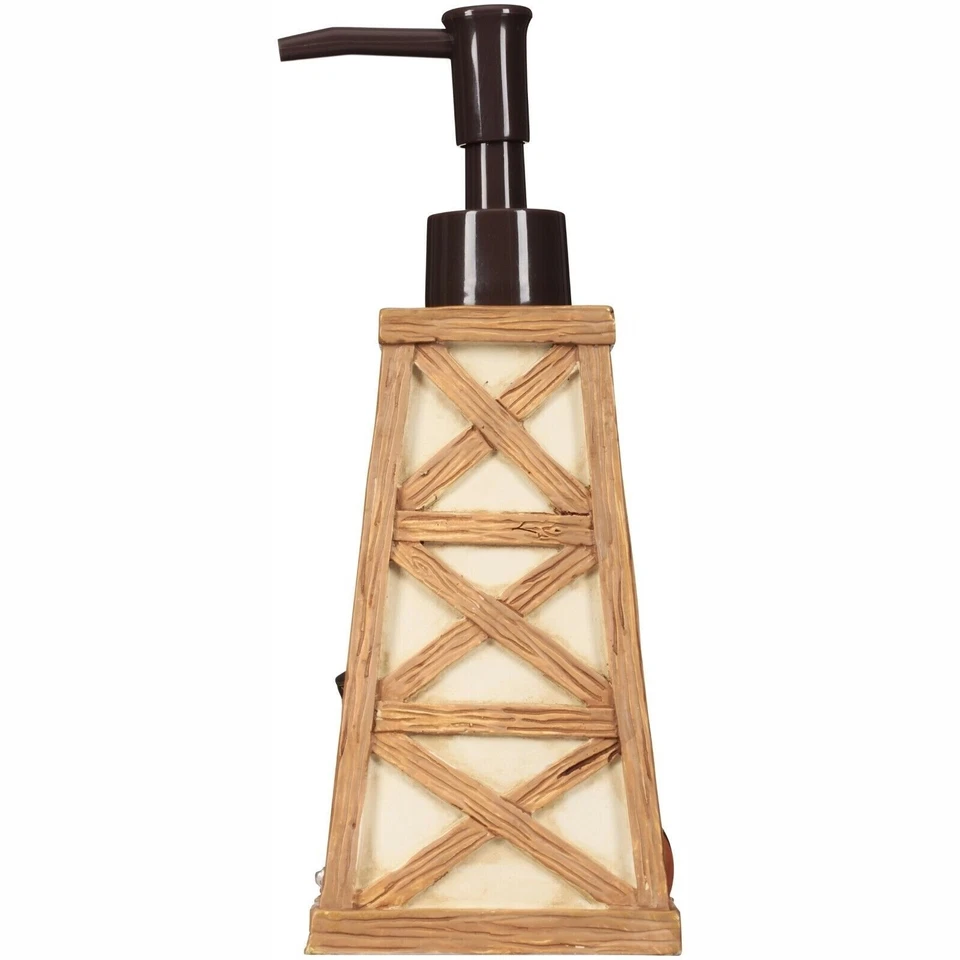 Dispensador de bomba de jabón de resina Rodeo Time motivo occidental sombrero de vaquero bota cerámica NUEVO Foto 2 de 3